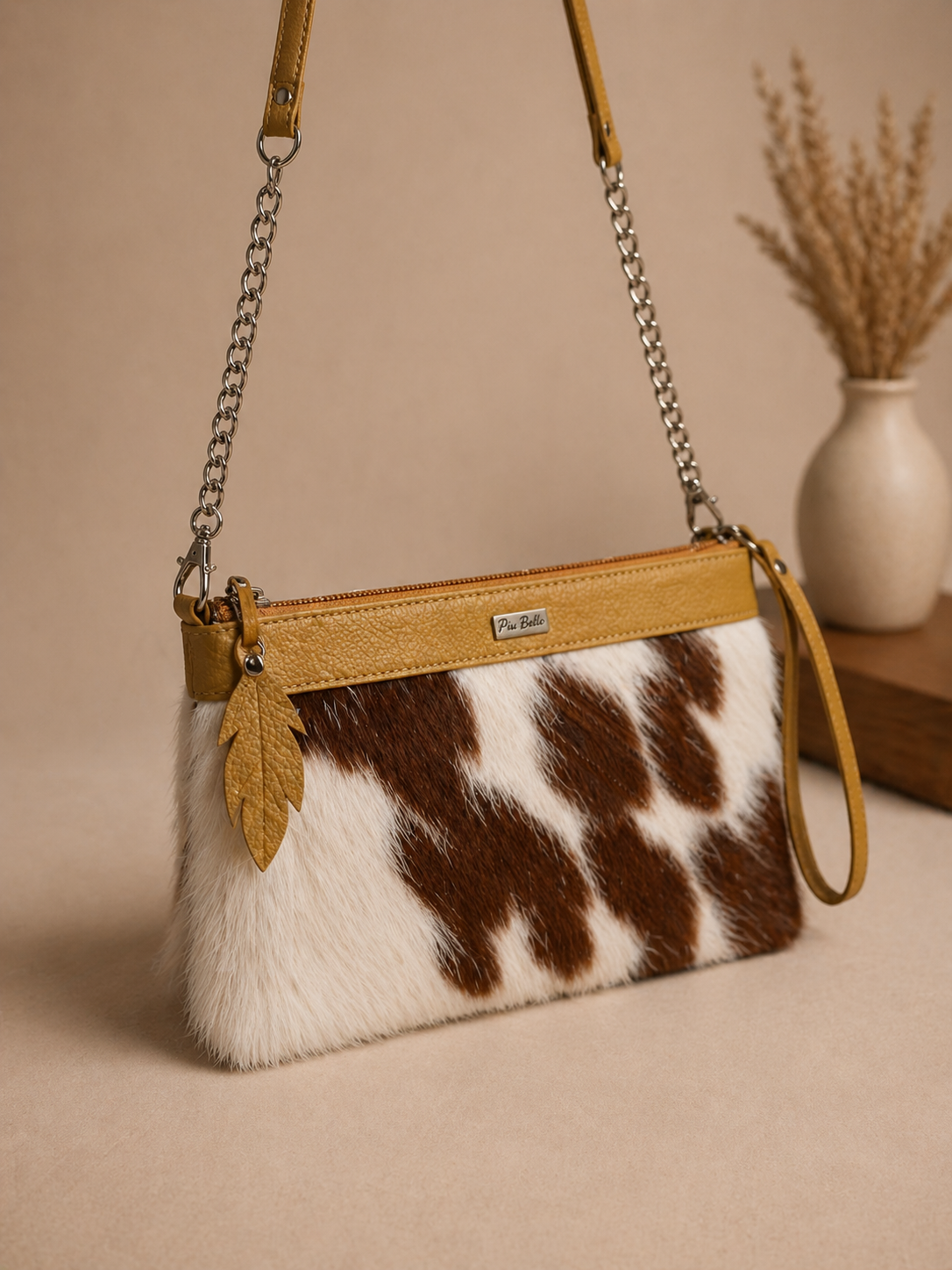 Bolsa Piú Bello Aurora Caramelo